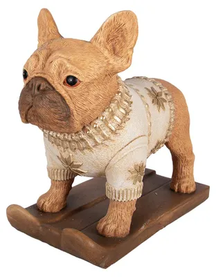 Obrázek produktu pro Dekorační figurka psa Clayre & Eef, 39x20x35 cm, hnědá, keramika