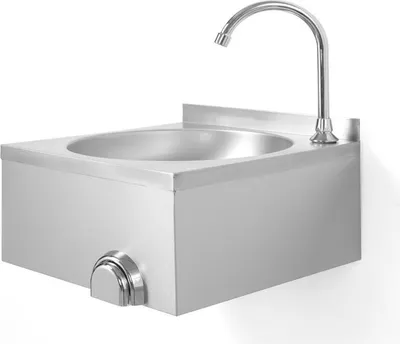 Produktbild von Combisteel Handwaschbecken mit Kniebedienung aus Edelstahl 400x400x240mm