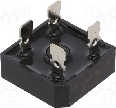 Produktbild von 1x Einphasen Brückengleichrichter If: 25A Urmax: 100V Ifsm: 400A BR251 Einphasend