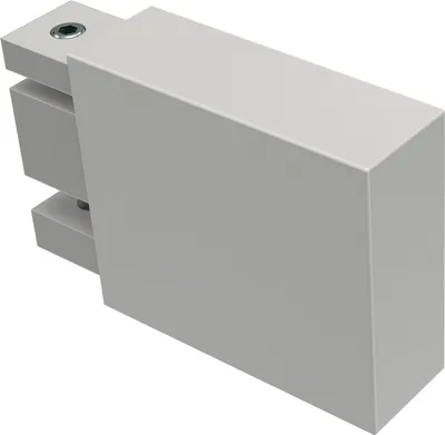 Produktbild von Interdeco Endstücke / Zierabschlüsse für Gardinenstangen mit 14 x 35 mm Weiß, Typ Lox (Quader), Pack. 2 Stück