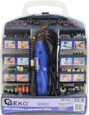 Obrázek produktu pro GEKO Mini přímá bruska 270W s příslušenstvím 300ks G81220
