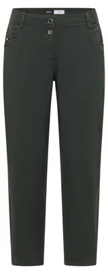 Immagine prodotto di Cecil (304), modello Scarlett, jeans a gamba dritta, lavaggio "barrel wash", colore verde oliva sbiadito, verde oliva sbiadito, taglia 29/28