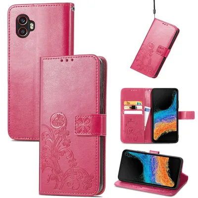 Zdjęcie produktu dla Pokrowiec König Design kompatybilny z etui na telefon Samsung Galaxy Xcover 6 Pro ze skóry syntetycznej - etui na telefon Rose Red