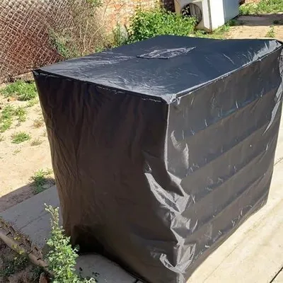 Produktbild von Wasserdichte IBC-Abdeckung, 119, 4 x 80 x 99 cm, UV-beständige Abdeckung für Regentonnen mit Oxford-Gewebeschutz, Sonnenschutz für den Außenbereich