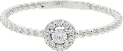 Produktbild von JuwelmaLux Ring 585/000 (14 Karat) Weißgold mit synth. Zirkonia JL25-07-0145 54