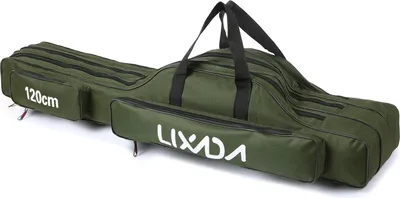 Produktbild von Famanu Angeltasche mit drei Hauptfächern - Olivgrün
