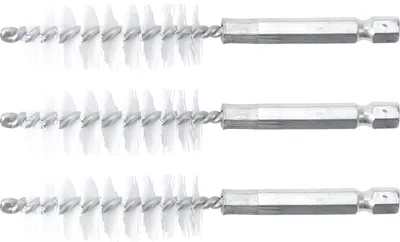 Produktbild von BGS 3078-17-N Nylonbürste, 17 mm, Antrieb Außensec hskant 6,3 mm (1/4"), 3-tlg.