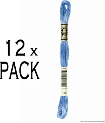 Produktbild von 12x DMC Stickgarn Mouline Special 117MC -799, 6-fädig, 8m, VPE