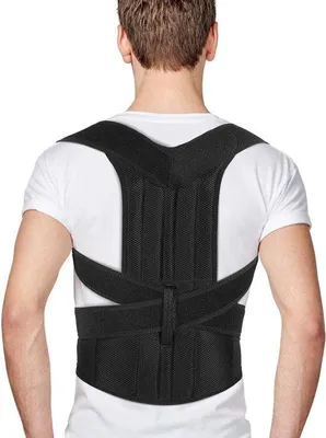 Produktbild von Famanu Rückenstütze Haltungskorrektor - Verstellbare Gurte - Linderung von Rückenschmerzen - Unisex