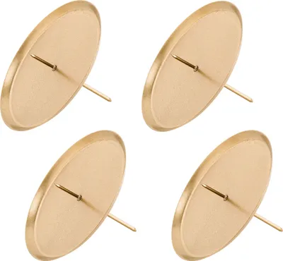 Produktbild von Kerzenpick mit Dorn im 4er Pack - 10 cm / gold