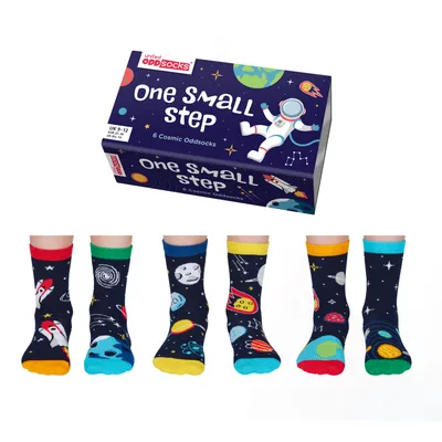 Produktbild von One Small Step Weltall Oddsocks Socken in 27-30 im 6er Set