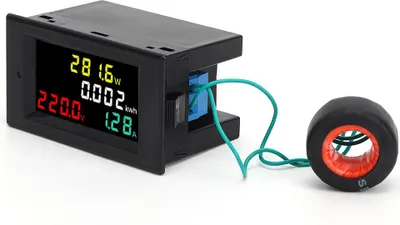Obrázek produktu pro Voltmetr Ampérmetr Tester zátěže, AC LED Power Monitor Vysoká přesnost Multifunkční digitální voltmetr Proudový měřič (AC220V)