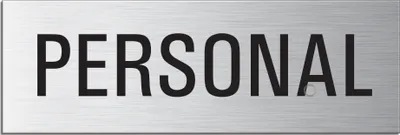 Produktbild von Schild - Personal  | Türschild 240 x 80 mm Aluminium selbstklebend