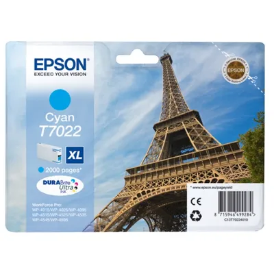 Produktbild von Epson Eiffel Tower Tintenpatrone XL Cyan 2k, Cyan, 21,3 ml, 1 Stück(e)