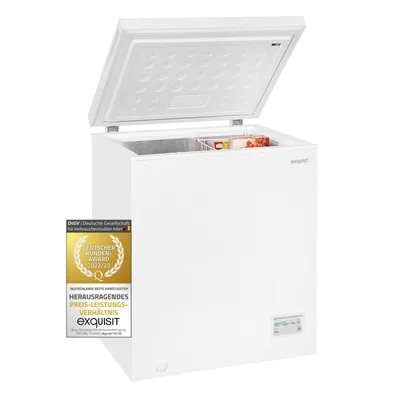 Produktbild von Exquisit Gefriertruhe GT150-E-040F weiss | Standgerät | 142 l Volumen | Weiß