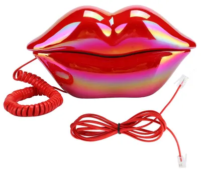 Produktbild von Creative Red Lips Festnetztelefon im europäischen Stil, Tischtelefon für das Heimbüro