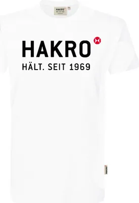 Produktbild von HAKRO T-Shirt Logo 1969, weiß, XL