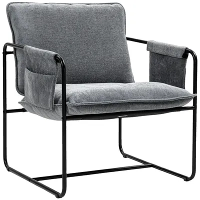 Obrázek produktu pro Židle do obývacího pokoje, vysoká nosnost, stylový design, šedá