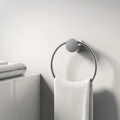 Produktbild von BERNSTEIN Handtuchring SDVHR – Chrom, Serie VERSA, Rundes Design