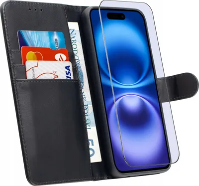 Obrázok produktu pre Puzdro na iPhone 16 | Kožená peňaženka TOKRA CASE CLASSIC + sklo