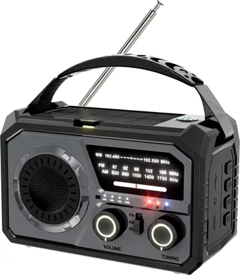 Produktbild von 16000mAh ręczne radio ratunkowe bezprzewodowe ręczne radio pogodowe NOAA/AM/FM przenośne radio słoneczne