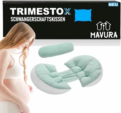 Immagine prodotto di TRIMESTOX cuscino per la gravidanza cuscino per l'allattamento cuscino di sostegno del corpo a forma di U