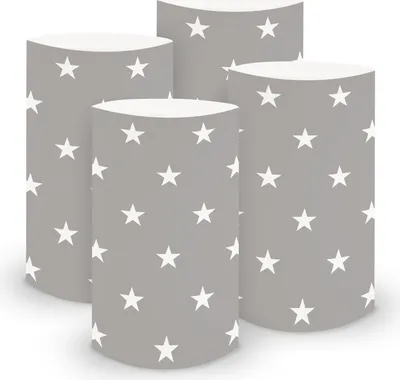 Produktbild von itenga 6x Windlicht klein Sterne für Weihnachten Winter Advent, 10,0 cm