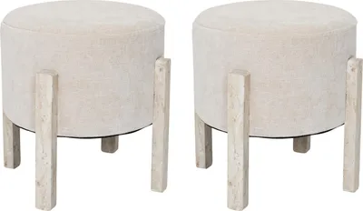 Produktbild von Emilia Beige Hocker – 2er-Set