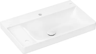 Produktbild von hansgrohe Xelu Q Waschtisch, 2 Hahnlöcher, mit Ablage, mit Ablaufgarnitur, ohne Überlauf, 800x480mm, Weiß, 61031450