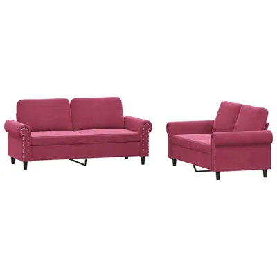 Produktbild von VidaXL 3202214, Rot, Schaum, Metall, Polyester, Polywood, Textil, 172 cm, 77 cm, 80 cm