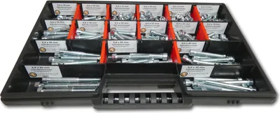 Produktbild von 200 tlg Zylinderschrauben Sortiment M6 // 6mm-60mm Schrauben Set Schraubenbox DIN 912/ISO4762 Bolzen Vollgewindeschrauben Maschinenschrauben Gewindeschrauben Zylinderkopfschrauben