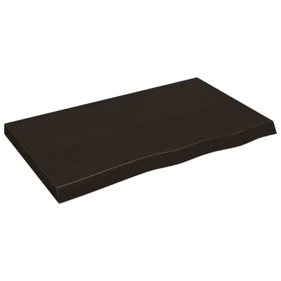 Produktbild von vidaXL Wandregal Dunkelbraun 100x60x(2-6)cm Massivholz Eiche Behandelt