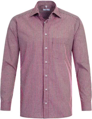 Produktbild von Greiff Corporate Hemd BASIC Herren ® Bordeaux kariert 37/38