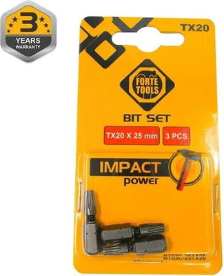 Obrázok produktu pre Rázový skrutkovač TX20x25mm 3ks