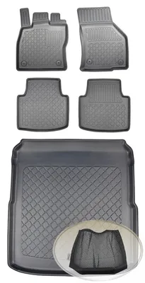 Produktbild von SET Kofferraumwanne Gummifußmatten für VW Volkswagen Arteon Fastback Schräghecklimousine 4-türer 2017- mit vollwertigem Ersatzrad