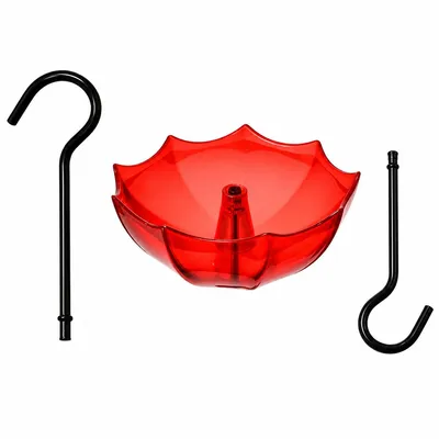 Produktbild von Garten Vogel Zubehör Ameisenschutz 2er Set Wasserschale Schirmform 5oz Anti Insekten Barriere Metallhaken Futterstation
