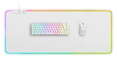 Productafbeelding van Deltaco GAM-079-W Deltaco Gaming Mauspad USB, RGB, weiß