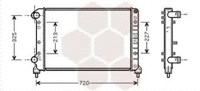 Produktbild von VAN WEZEL 17002261 Kühler Wasserkühler Motorkühler für FIAT Doblo Cargo (223) Doblo Kombi (119, 223)