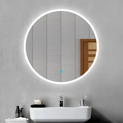 Produktbild von Badspiegel Rund 90cm mit LED Beleuchtung Touch Beschlagfrei