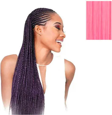 Produktbild von Haarverlängerungen X-Pression   Rosa Synthetisch 208,28 cm pelo sintetico