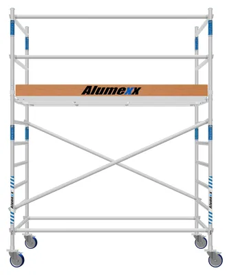 Image de Rolsteiger de base - Largeur : 135 cm - Hauteur de travail : 4,2 mètres - Aluminium - Échafaudage mobile