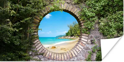 Produktbild von MuchoWow® Poster Strand - Meer - Aussicht - Sommer 120x60 cm - Bild
