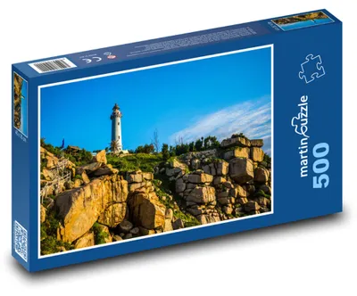 Produktbild von Puzzle 500 Leuchtturm auf der Klippe - martinpuzzle