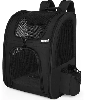 Produktbild von Haustier Rucksack XL Schwarz Atmungsaktiv Faltbar Wasserdicht Oxford-Tuch mit Netzfenster