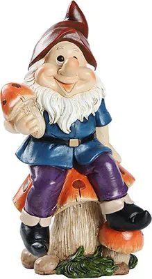 Obrázek produktu pro Pryskyřice Trpasličí socha Zahradní ornament Krásná figurka trpaslíka Venkovní dekorace trávníku