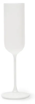 6er-Set weiße Sektgläser aus Glas, 210 ml, spülmaschinenfest