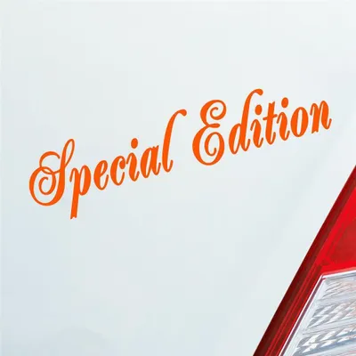 Produktbild von Auto Aufkleber Special Edition Car Tuning Motorrad 15x4 cm Orange Sticker Heckscheibenaufkleber