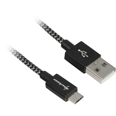 Immagine prodotto di Sharkoon USB 2.0 A-B bk/gy 0,5 m | Alu + Treccia