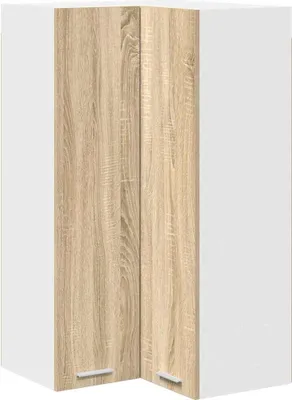 Obrázok produktu pre vidaXL Nástenná skrinka s dvierkami Sonoma dub a biela 57 x 57 x 100 cm