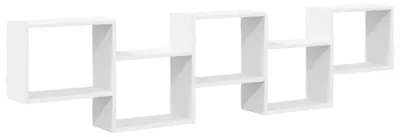 Image de vidaXL Étagère cube 5 compartiments Blanc Bois composite